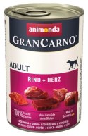 Animonda GranCarno Adult Rind Herz Wołowina + Serca puszka 400g