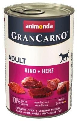 Animonda GranCarno Adult Rind Herz Wołowina + Serca puszka 400g