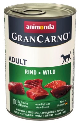 Animonda GranCarno Adult Rind Wild Wołowina + Dziczyzna puszka 400g