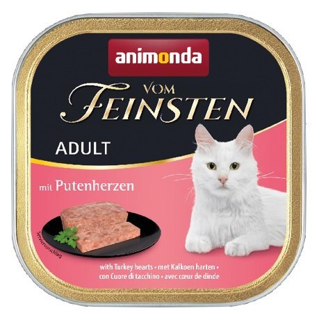 Animonda vom Feinsten Cat Adult z Sercami Indyka tacka 100g