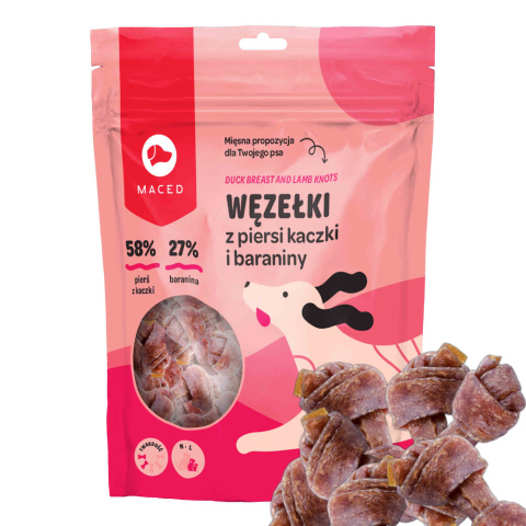 Maced Węzełki z piersi kaczki i baraniny 6 cm 500g