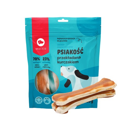 SM PSIAKOŚĆ PRZEKŁADANA KURCZAKIEM 15 cm (KOŚĆ PRZEKŁADANA KURCZAKIEM) 500 g