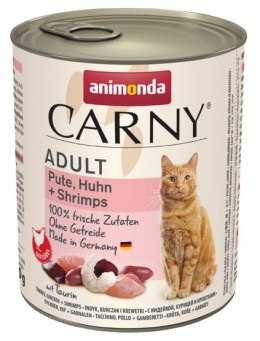 Animonda Carny Adult Indyk, Kurczak + Krewetki puszka 800g