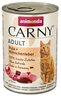 Animonda Carny Adult Indyk + Wątróbka kurczaka puszka 400g