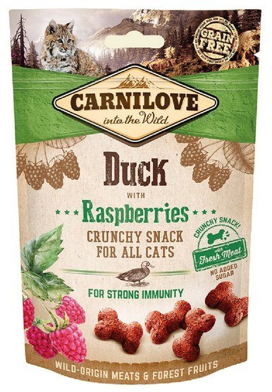 Carnilove Cat Snack Fresh Crunchy Duck and Raspberries 50g