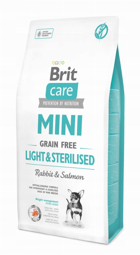 Brit Care Mini Sterilised Sucha Karma dla Psa z Królikiem i Łososiem 2kg Brit Care Mini Sterilised Sucha Karma dla Psa z Królikiem i Łososiem 2kg