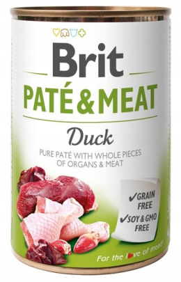 Brit Mokra Karma dla Psa Pasztet z Kawałkami Mięsa z Kaczką 400g