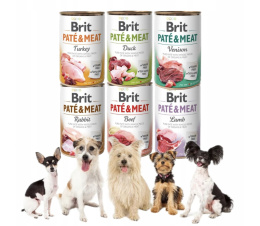 Brit Mokra Karma dla psa Pasztet z Kawałkami Mięsa MIX smaków 6szt*400g