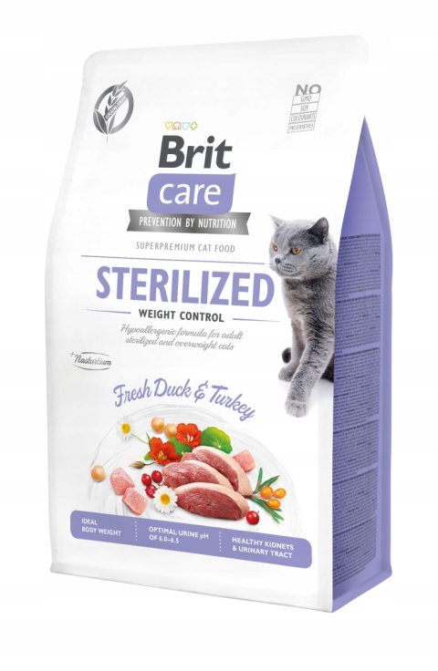 Sucha Karma dla Kotów Sterylizowanych Brit Care z Kaczką i Indykiem 400g Sucha Karma dla Kotów Sterylizowanych Brit Care z Kaczką i Indykiem 400g